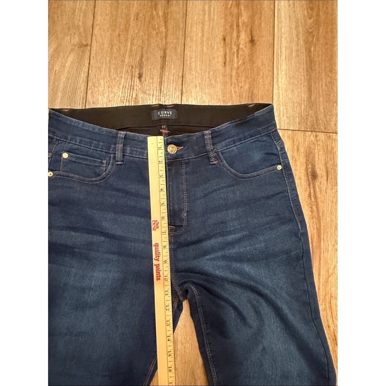 Curve Appeal Bundle (2) High Rise Skinny Jeans 14/32 Stretch Dark Wash