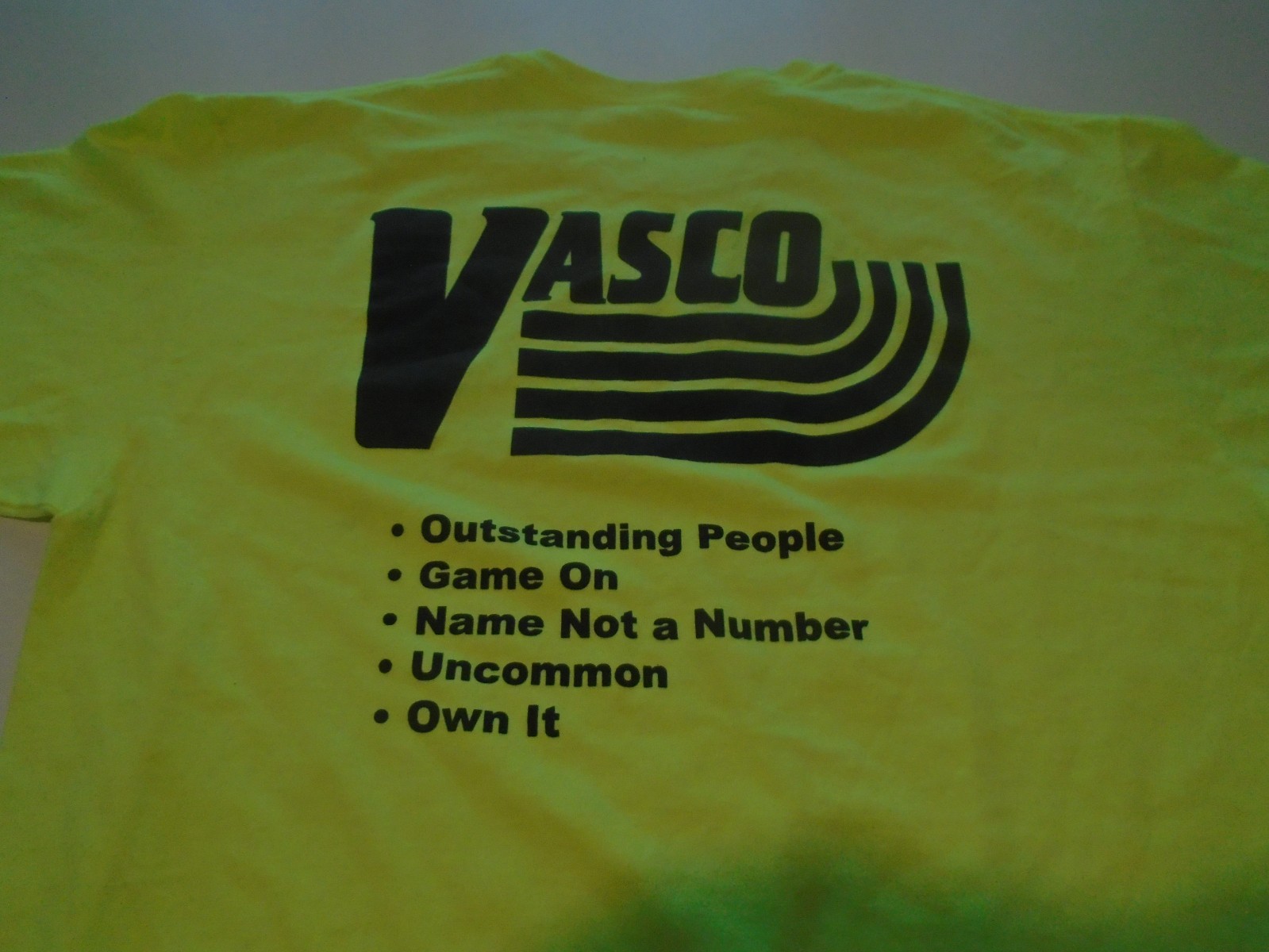 Vasco Asphalt Paving T-Shirt Construction Workwear Tee mens L yellow hi vis