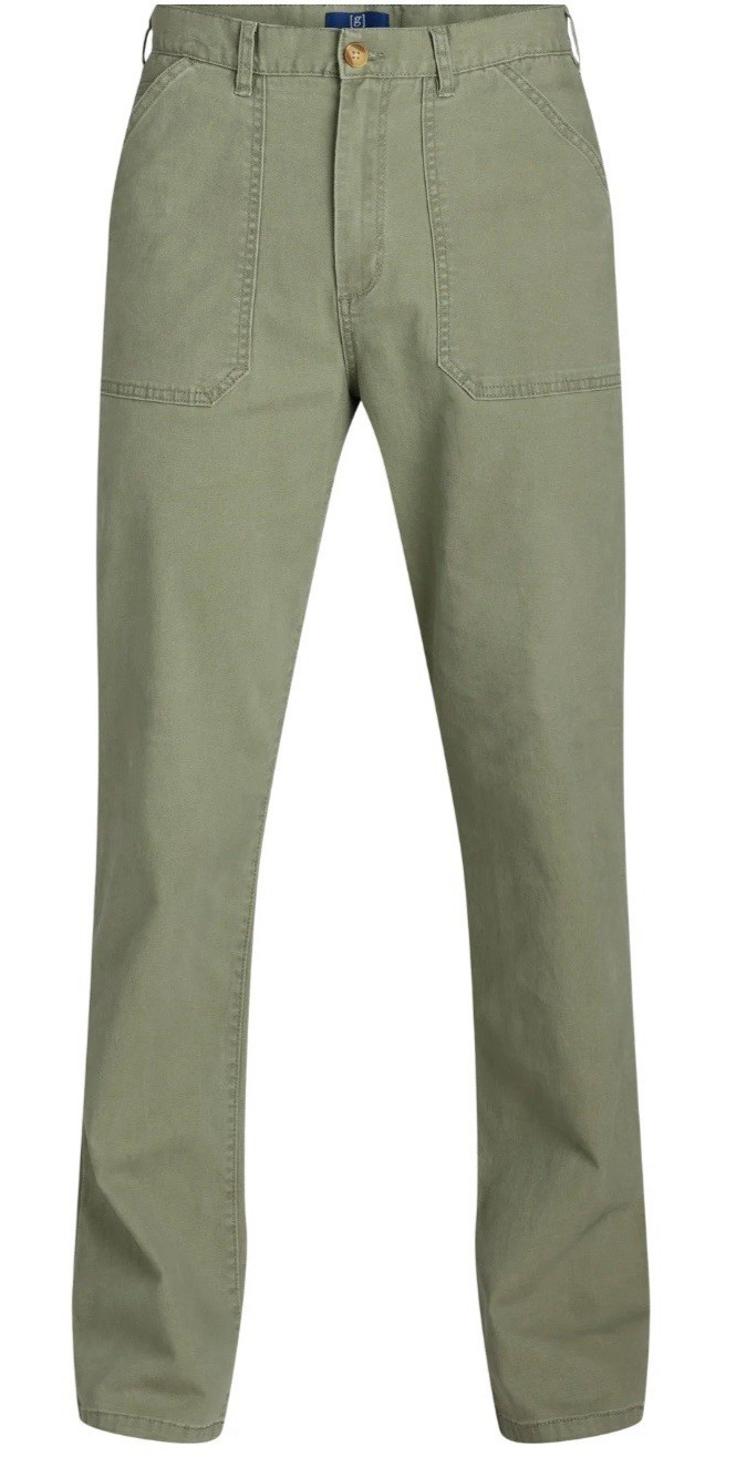 George Men’s Utility Straight Leg Mid Rise Pants NWT Size 30 Green Artichoke