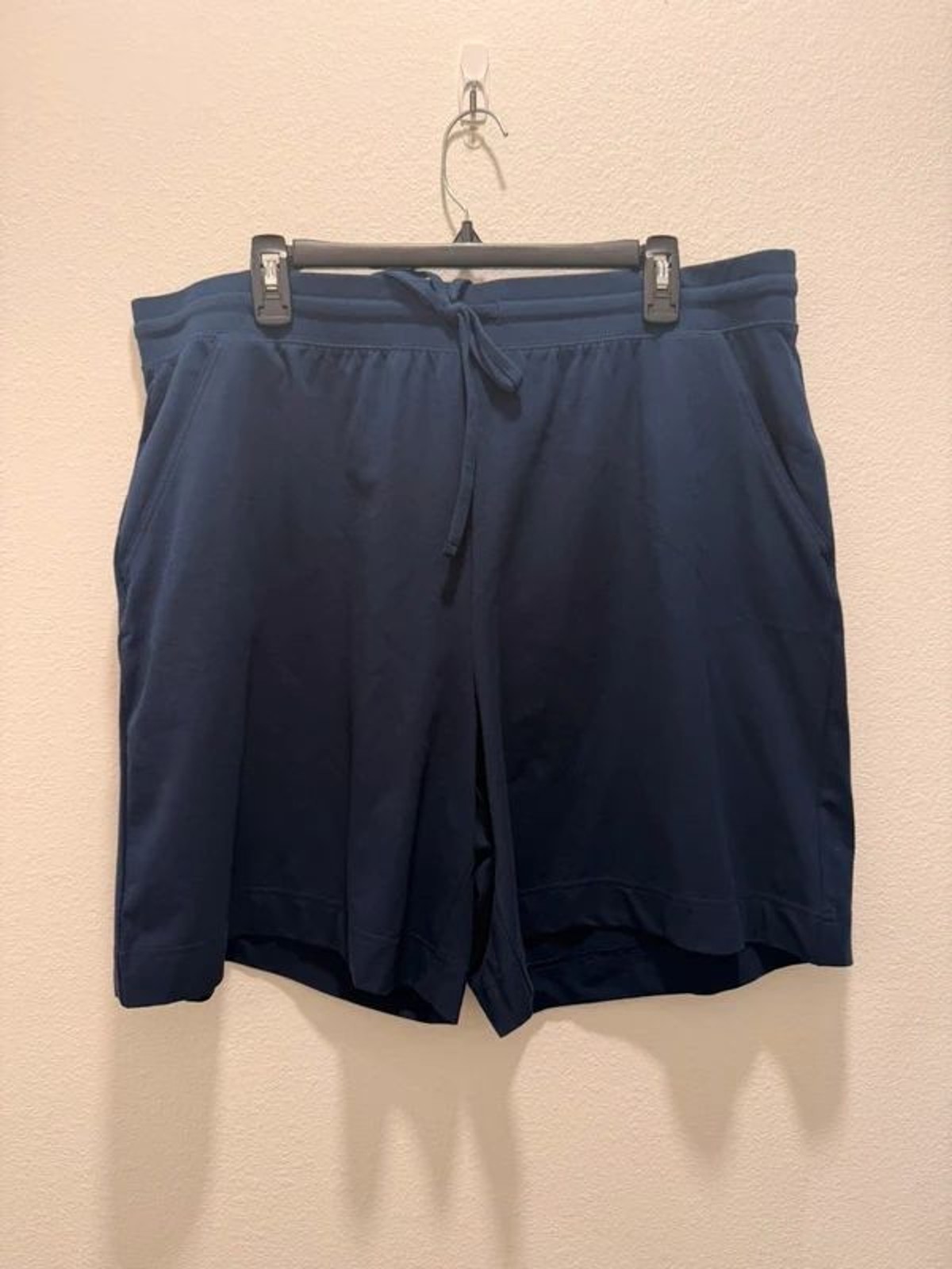 Style&Co Navy Comfort Waist Pull-On Knit Shorts XXL Mid Rise Pockets