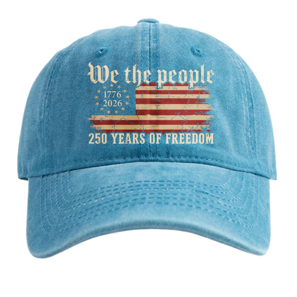 Unisex We The People 1776-2026 250th Anniversary Dad Hat USA Flag Patriotic Cap