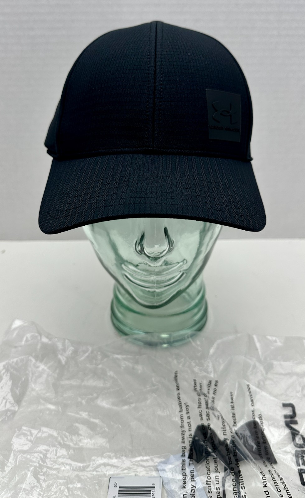 Under Armour 1383438 L/XL Men’s Black Baseball Cap Hat Stretch