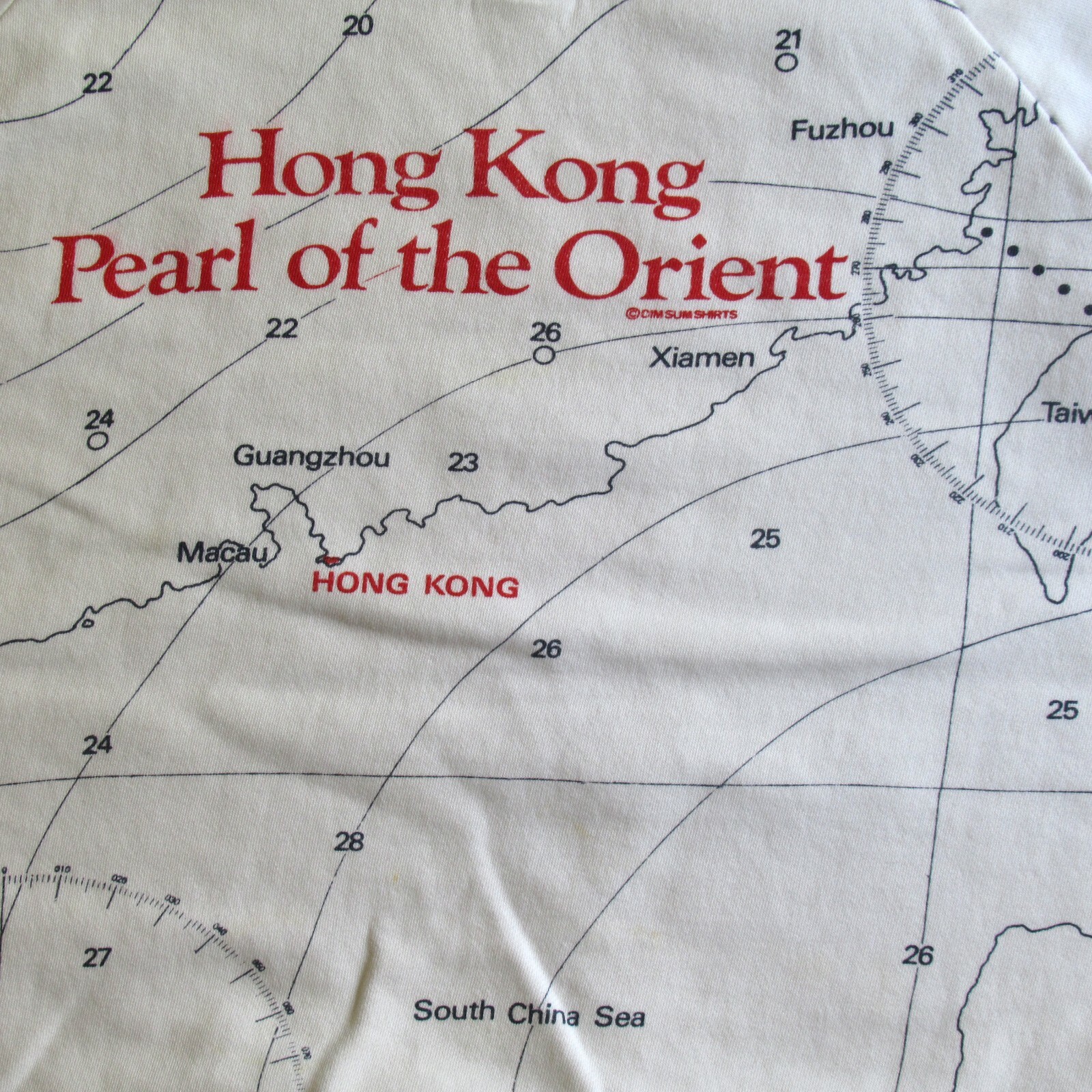 Vintage Hong Kong World Map Orient Sweatshirt Crewneck Shirt Dim Sum Shirts