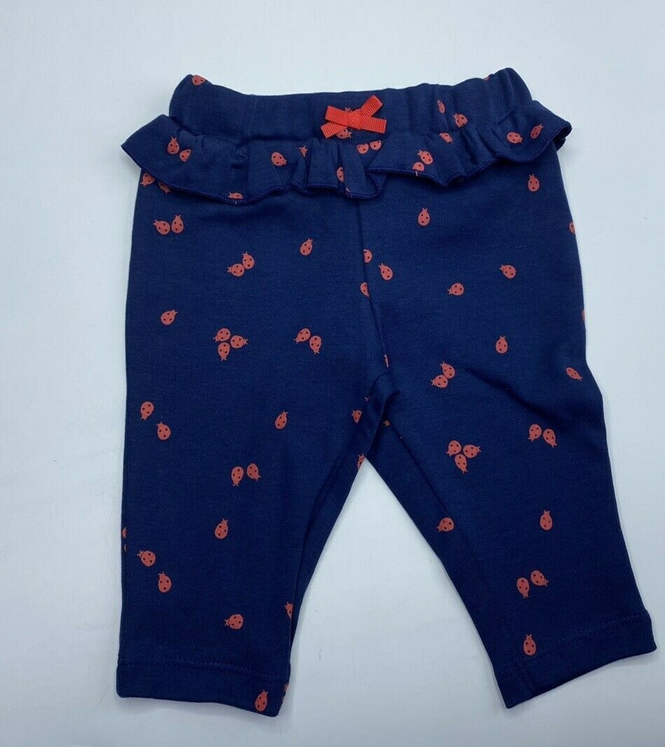 Girls Size 6-9M Adorable 2-Piece Pants Set Outfit Ladybugs Sleeveless Bodysuit