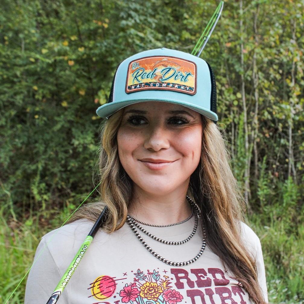 Red Dirt Hat Co Red Fish Patch Western Trucker Mesh Back Adjustable Snapback