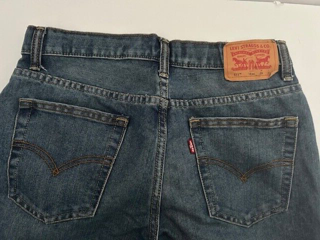 Levis 511 Women’s Slim Straight Denim Blue Jeans 18 , 29 x 31 stretch