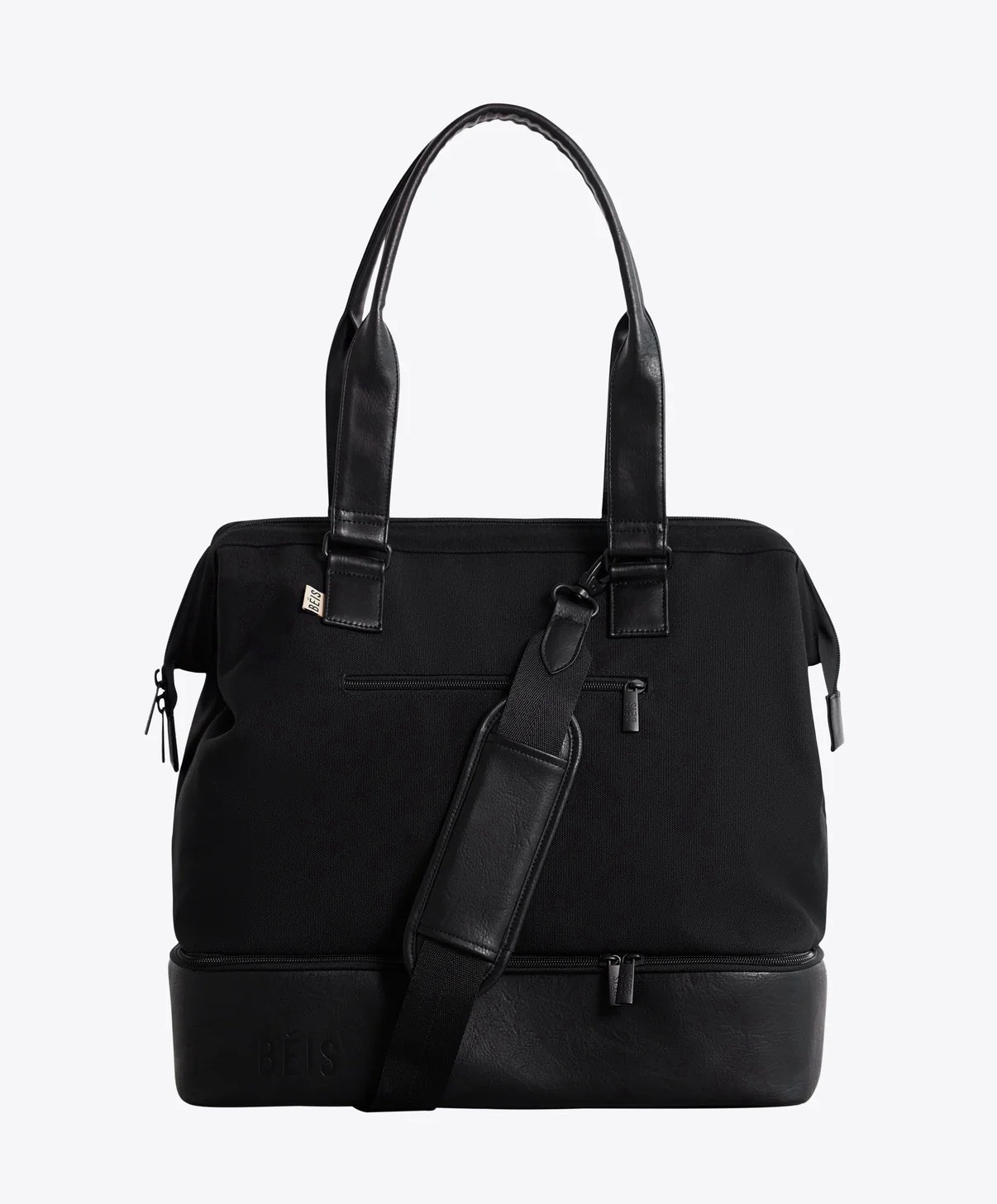 BEIS The Convertible Mini Weekender Travel Bag in Black Excellent Condition