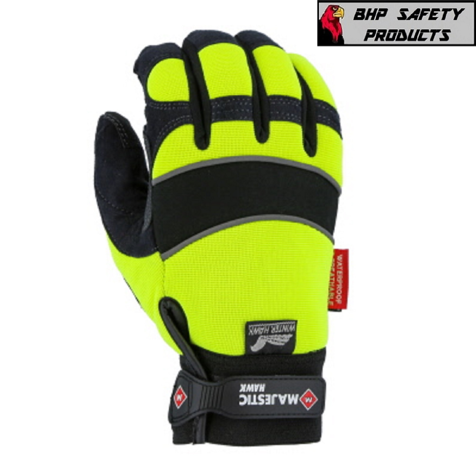 Hi-Vis Lime Class 3 Pullover Safety Sweatshirt Hoodie Jacket w/ Gloves and Hat