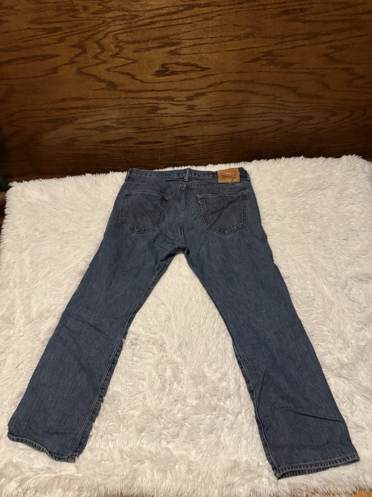 Levis 501 Jeans Men 36 x 29 Dark Stonewash Denim Button Fly Classic Straight Leg