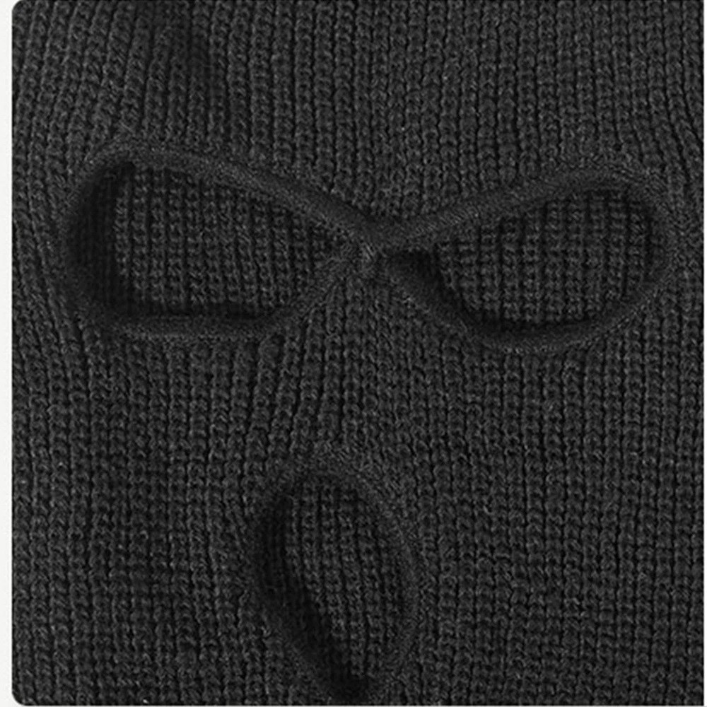 Winter Ski Mask 3 Hole Knitted Skull Balaclava Beanie Hat Men Outdoor Sports Cap