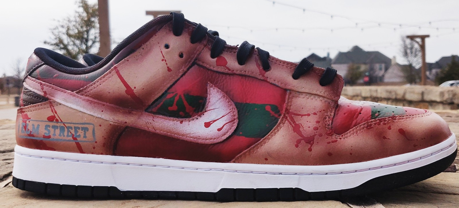 Custom Nike Dunk Lows Freddy Krueger Edition