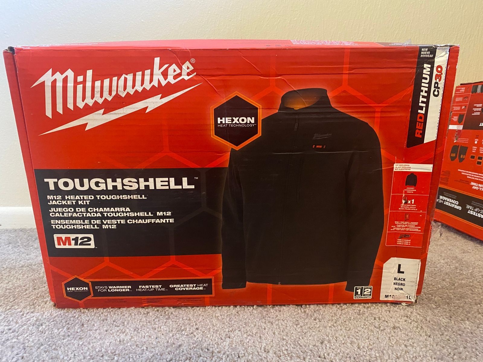 Milwaukee M12 Heated Jacket with Battery and Charger Hexon Technology