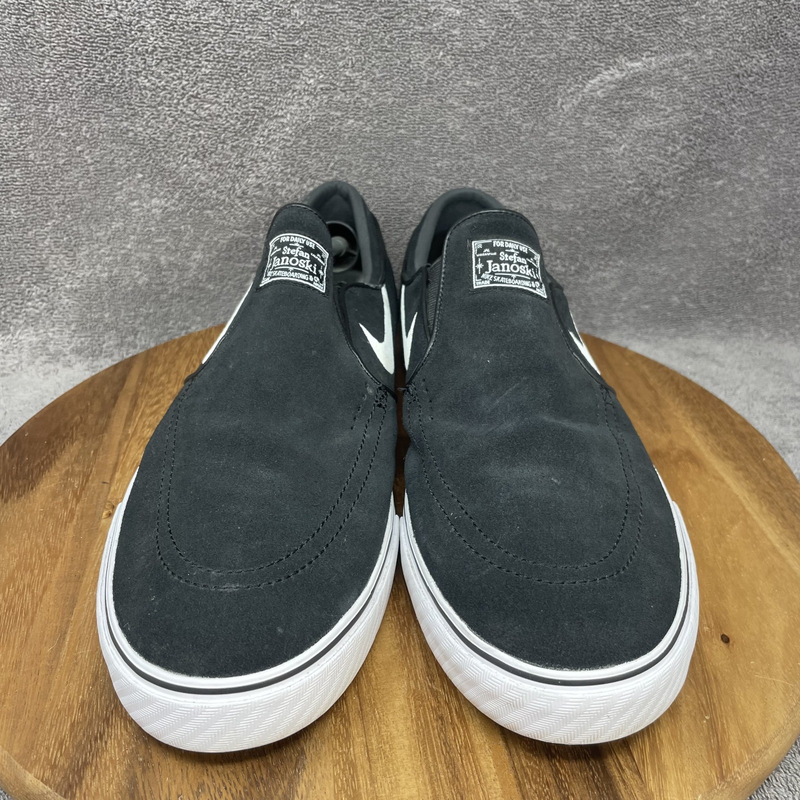 Nike SB Zoom Stefan Janoski Slip On Shoes FN5893-001 Black Suede Mens 14