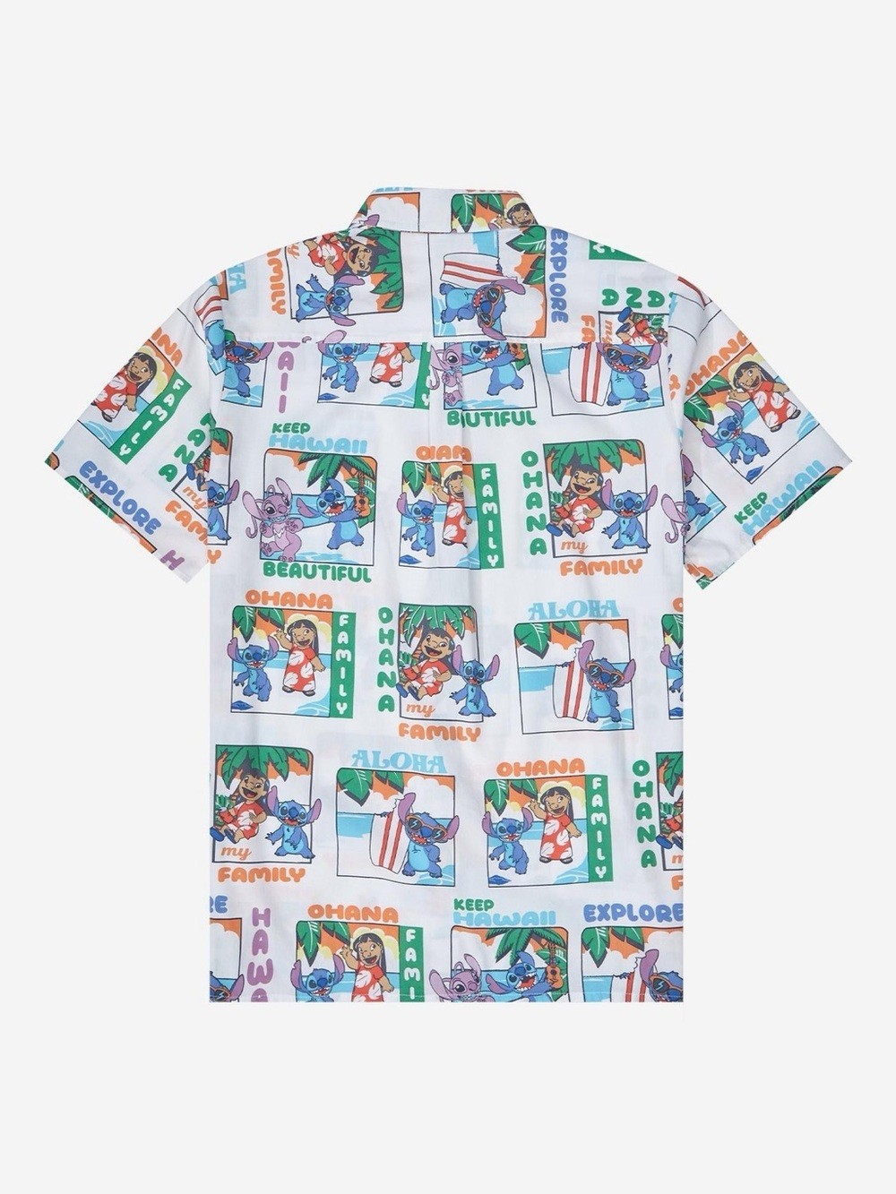 NWT Disney Lilo & Stitch The Series Character Allover Print Woven Button-Up SML
