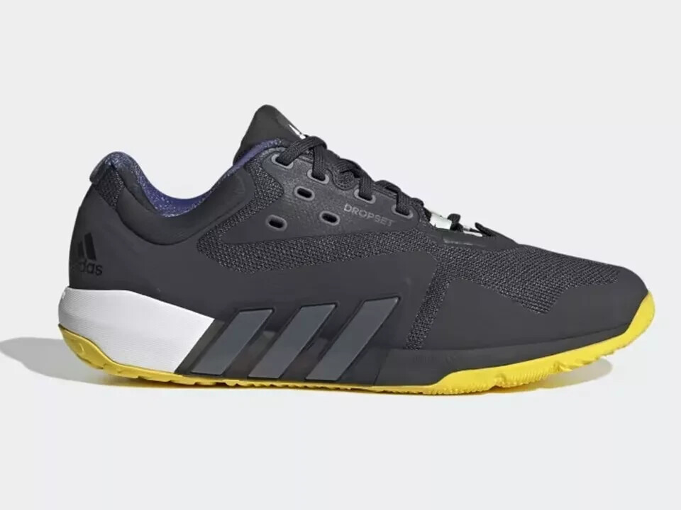 NEW Adidas Dropset Trainer Running Shoes Sneakers Black Yellow Size 12.5 GW3903
