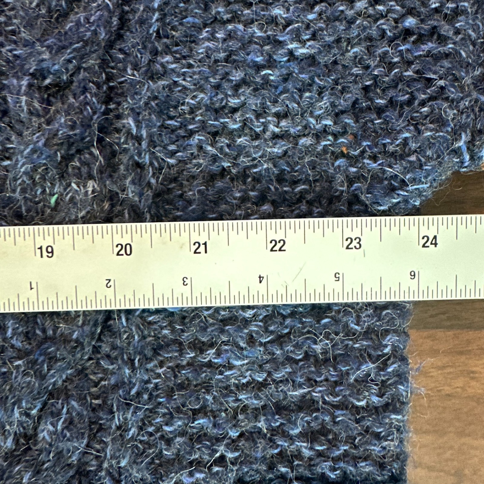 L.L. Bean HandKnit Fisherman VTG Sweater Blue Wool Cable Knit Womens L Read