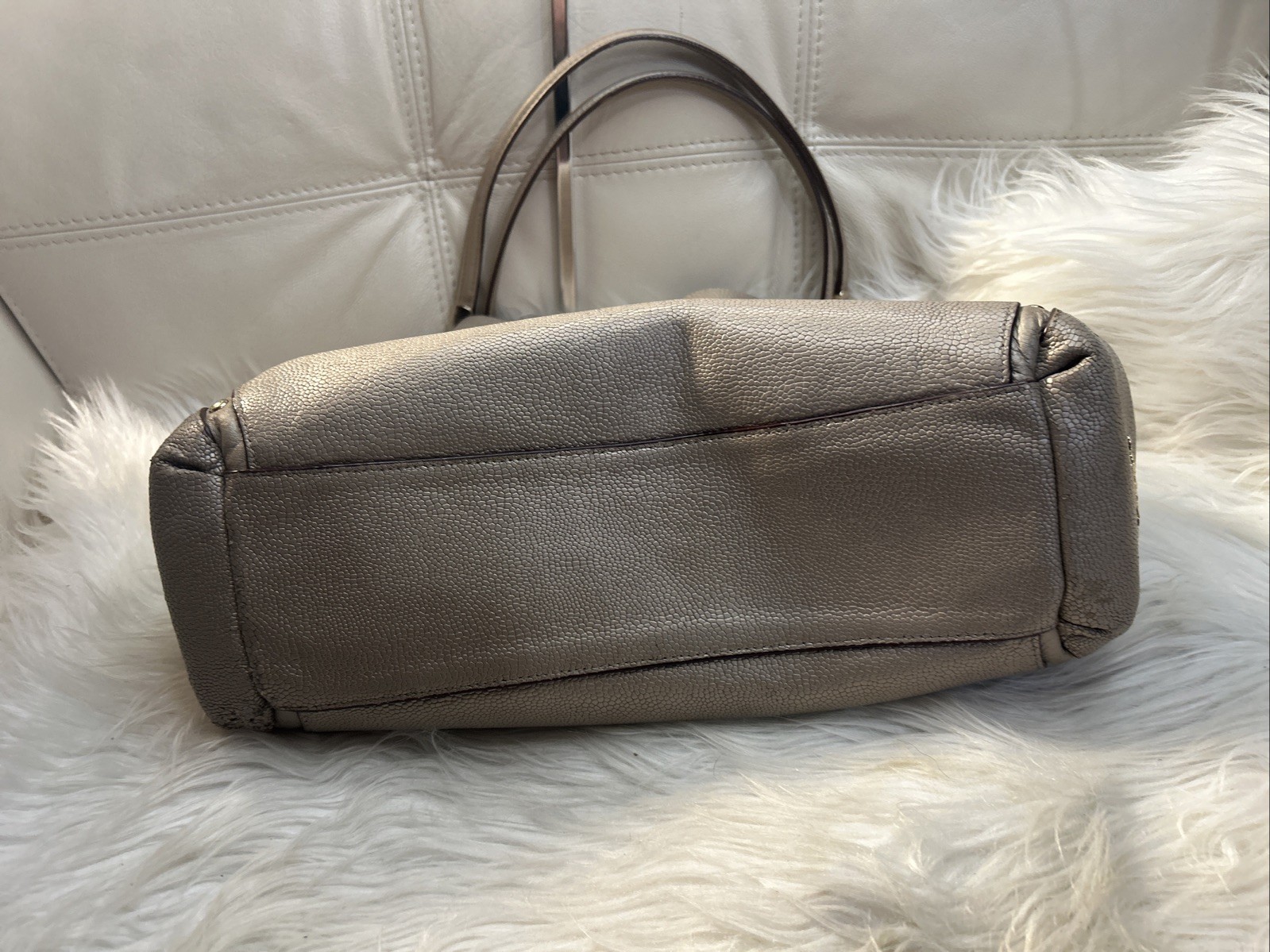 Coach Bag F35211 Phoebe Madison Studded Caviar Ret$495. Metallic Neutrals