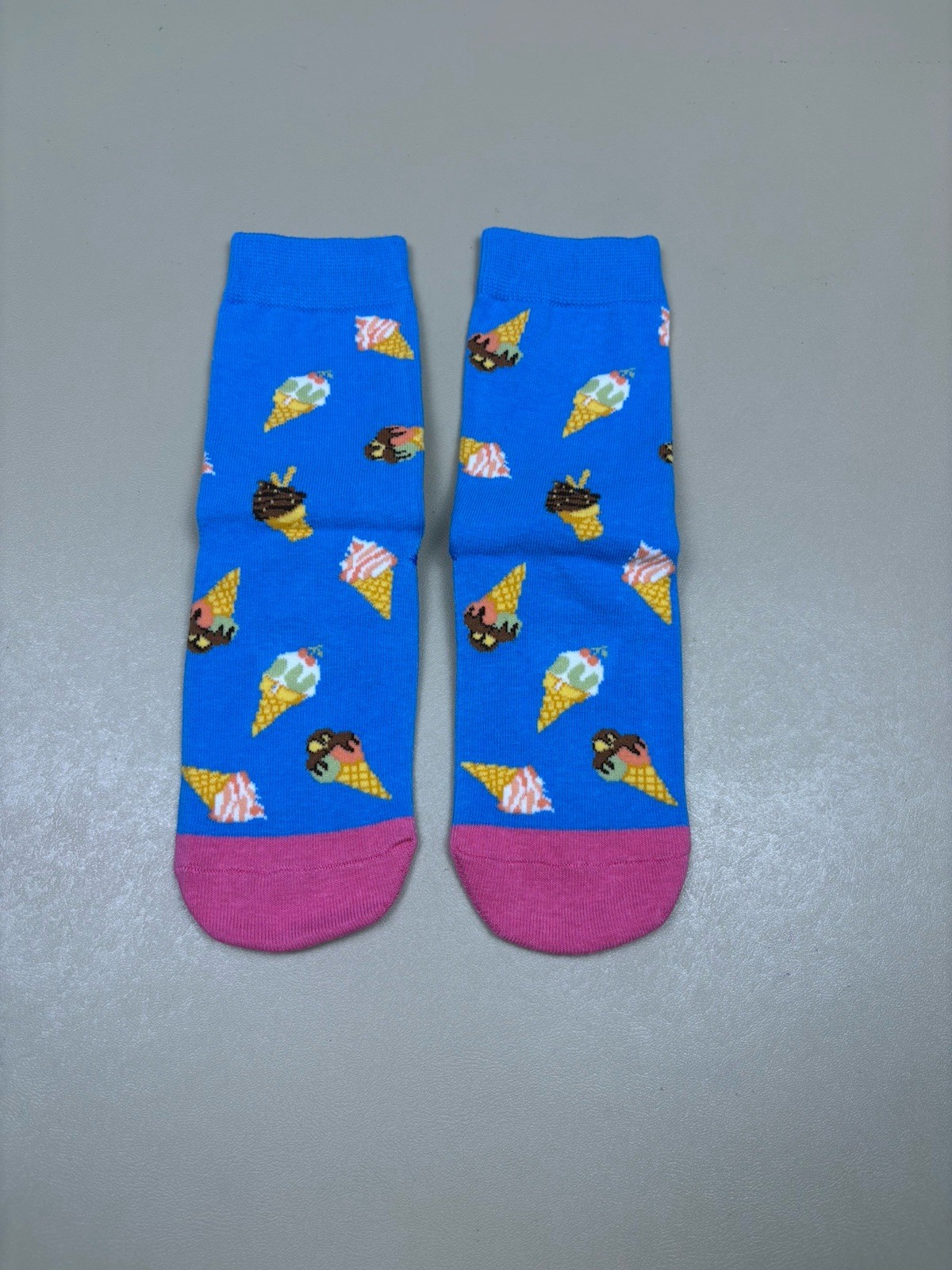 Happypop Funny Ice Cream Socks Gift Series Blue Pink Novelty Crew Socks NIB