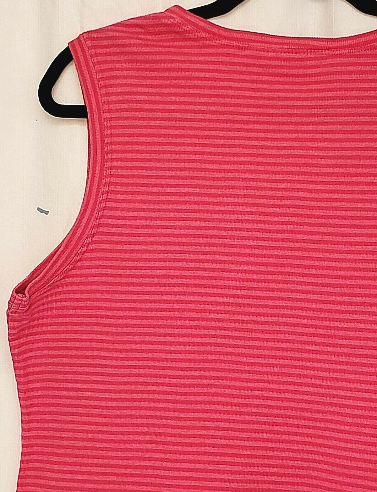 Gloria Vanderbilt Tank Top Stretch Stripes V-Neck Career Lagenlook Beachy XL