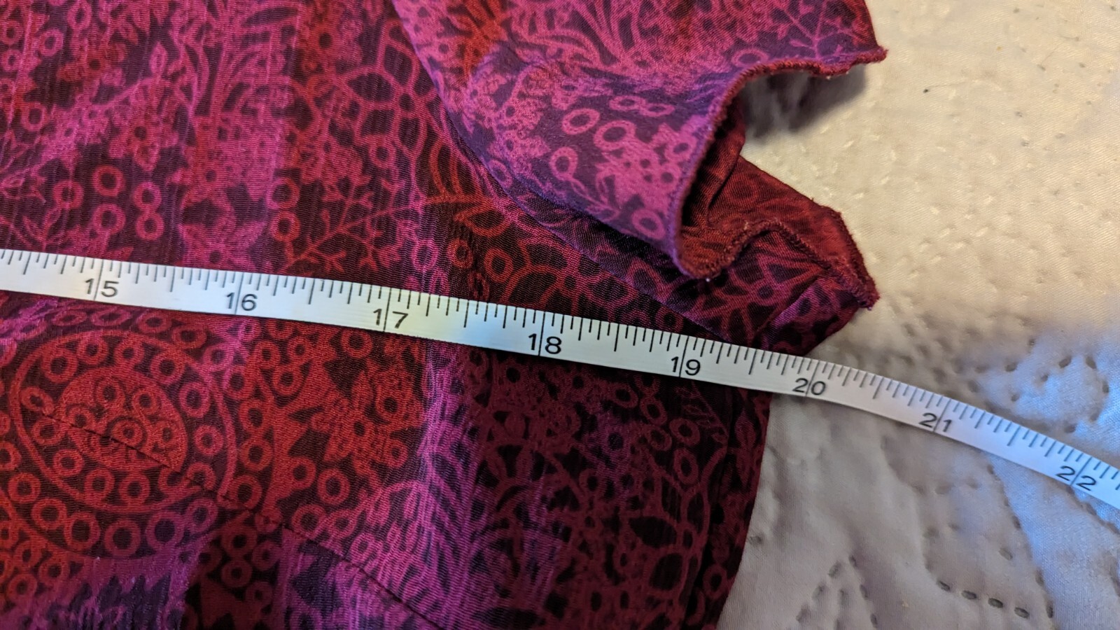 Norton McNaughton Wine Cranberry Red Blouse Vintage 90s Tiny Flowers Faux Wrap S