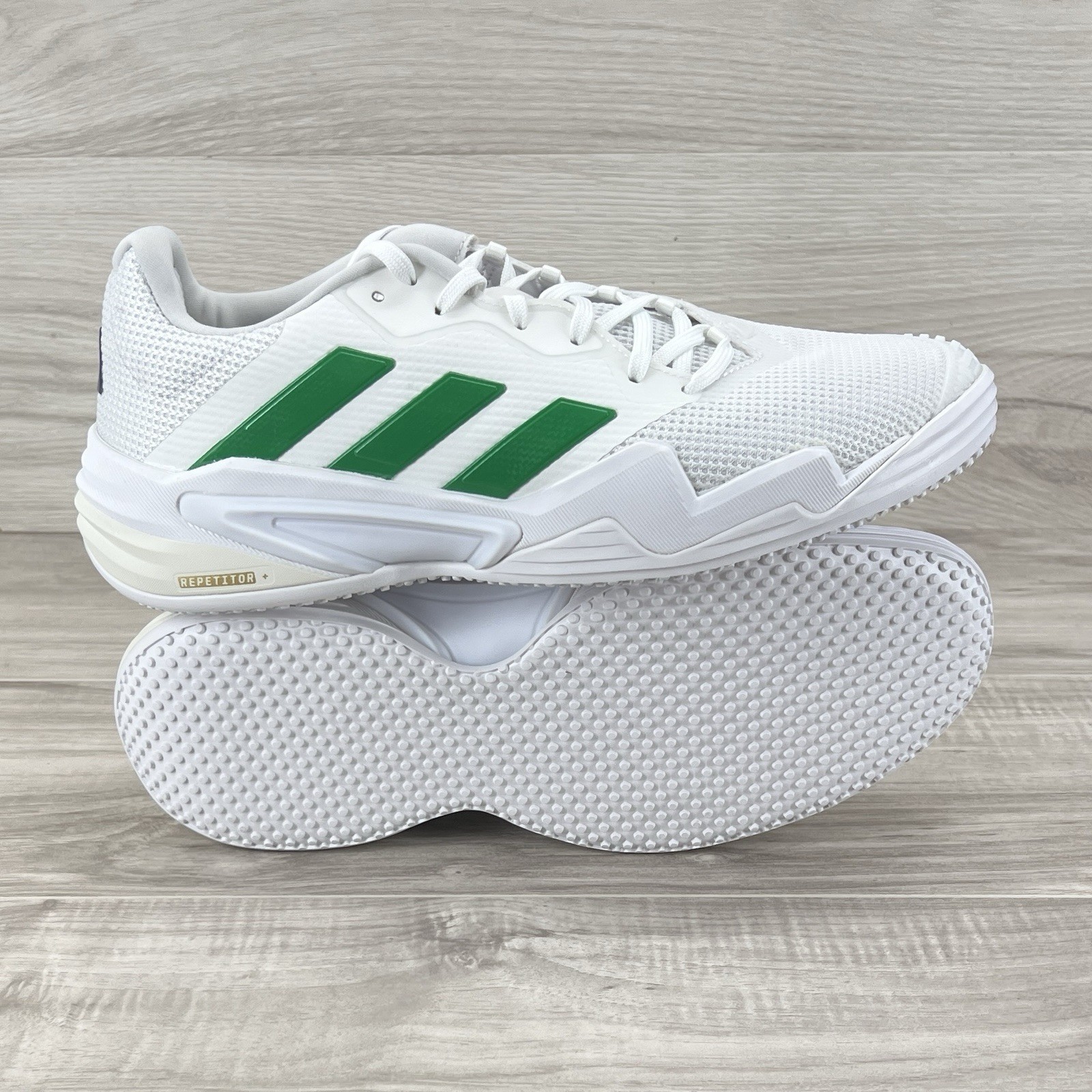 adidas Barricade 13 M GC Tennis Shoes White Green JP7748 Men’s Size 10