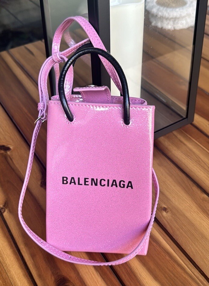 Balenciaga Shopping Crossbody U Black Leather