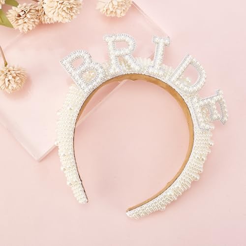 Elegant Pearl Bride Headband Bride To Be Headband with Exquisite Pearls Bridal