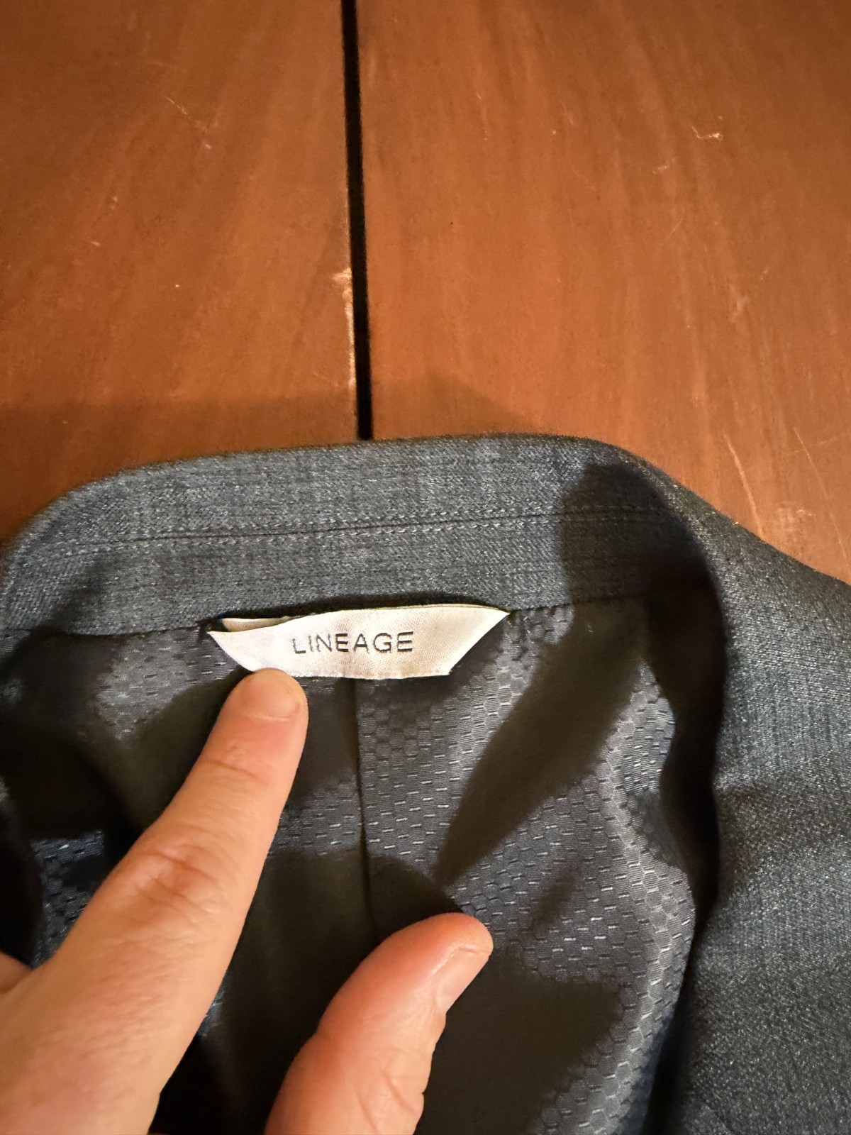 2025 LINEAGE Gray Double Breasted Sport Coat Suit Blazer 44S