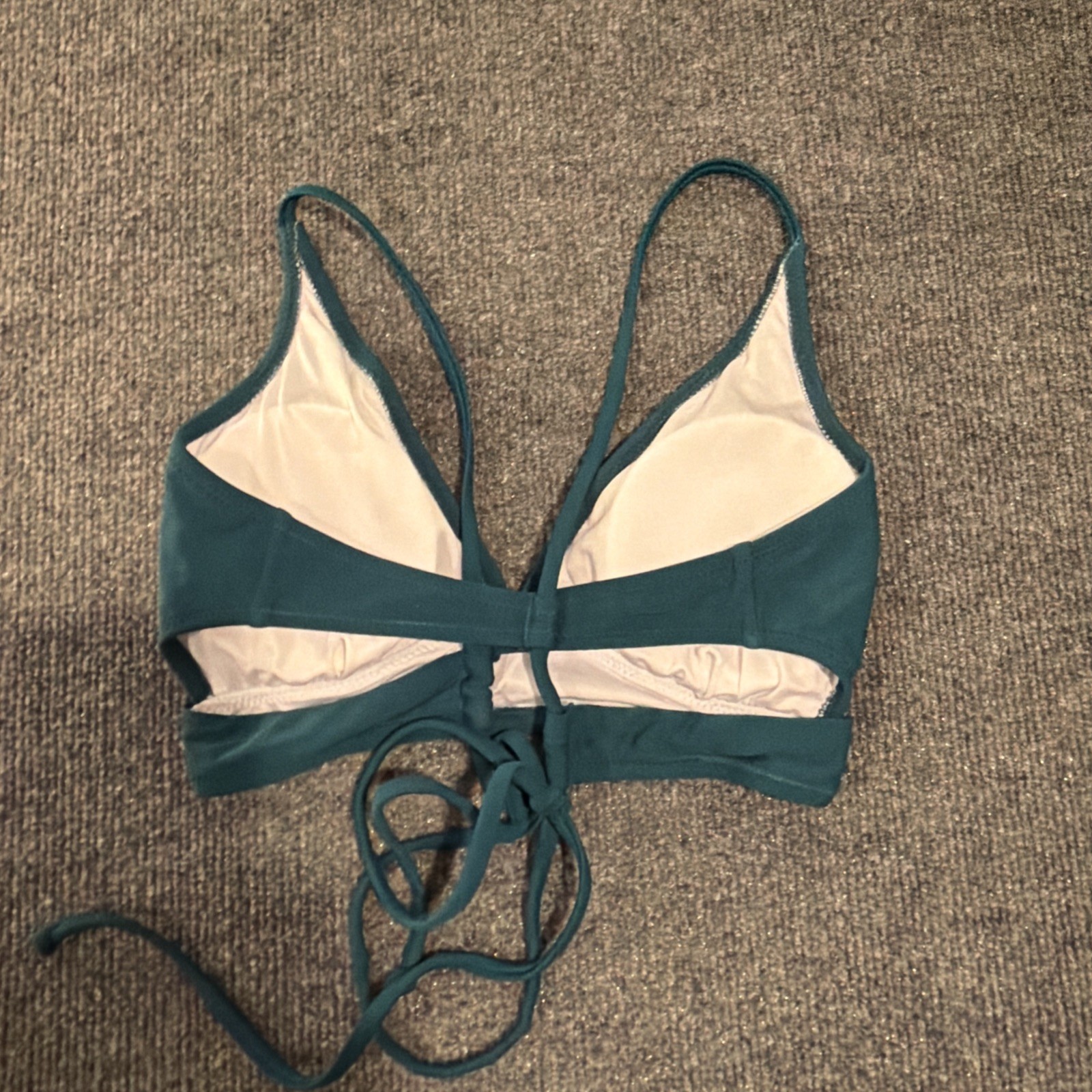 Teal Blue BikinI Top Triangle Removable Padding Size Medium M NWOT #262