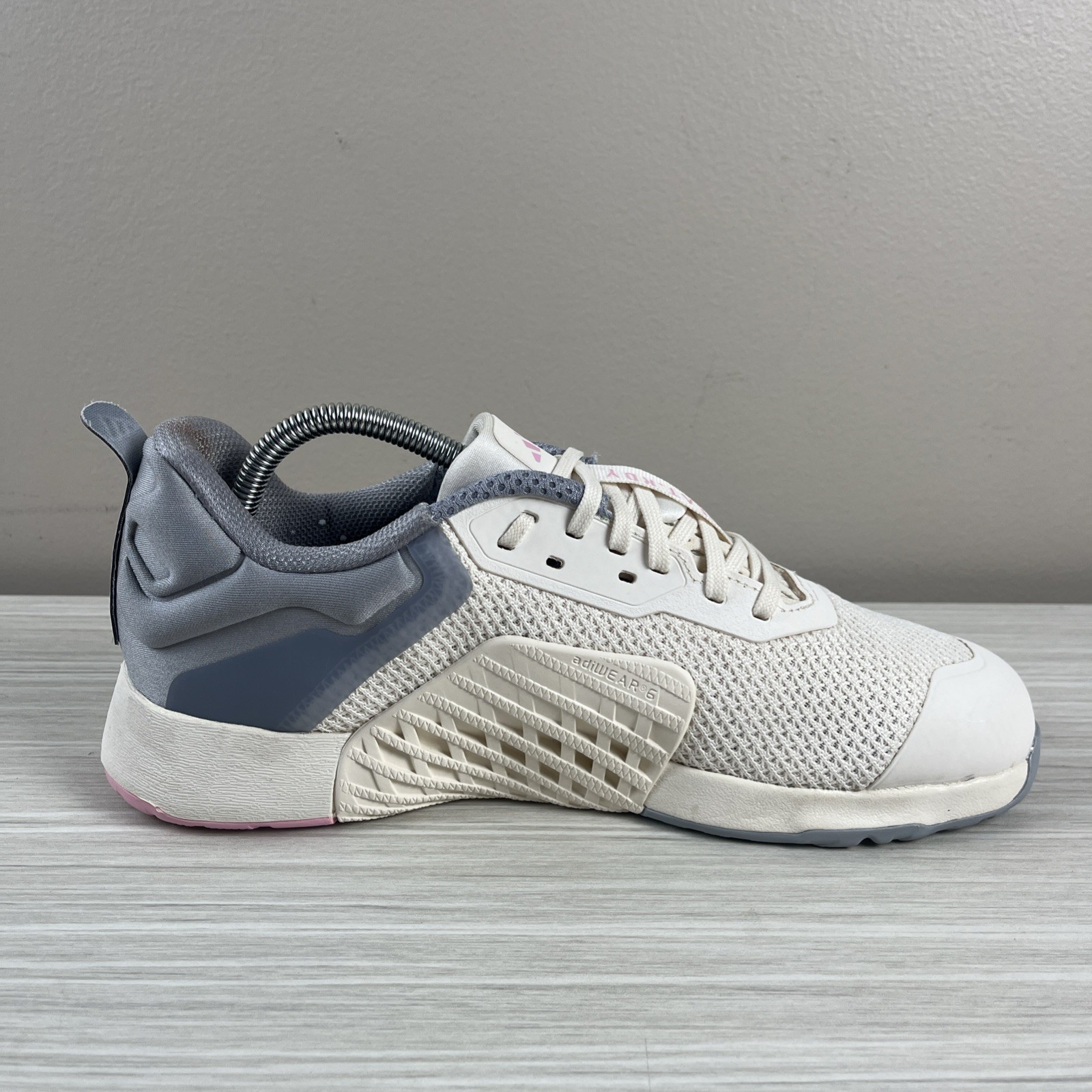 Adidas Dropset 3 Training Shoes Women Size 10 Gray Ivory Pink Adiwear 6 Heat.RDY