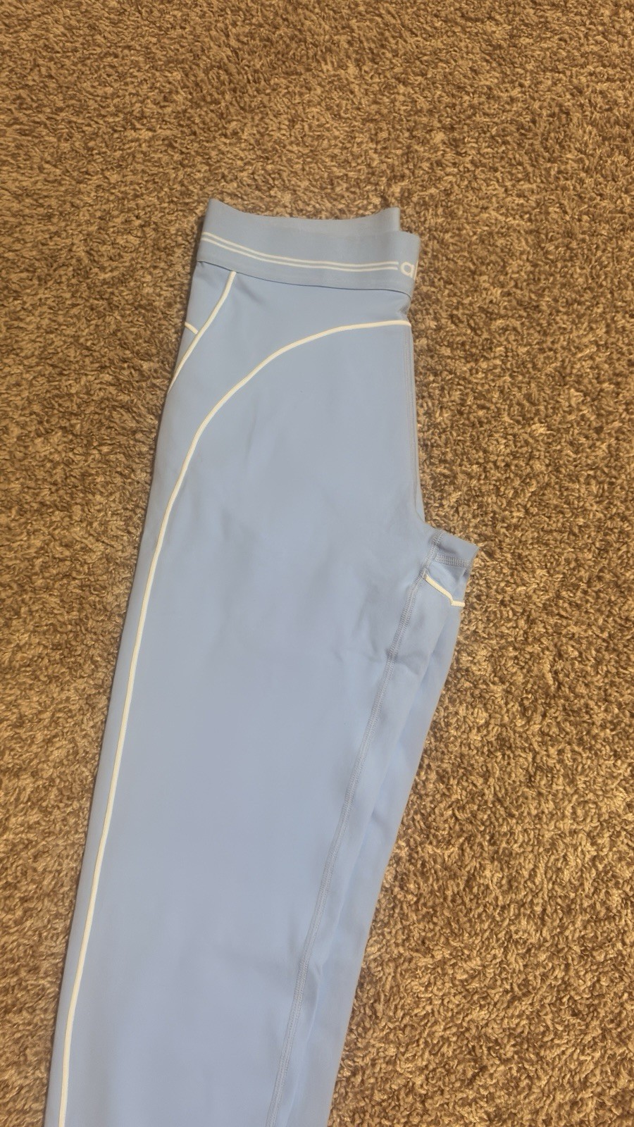 ALO Blue 2-Piece Yoga Athleisure Set Sports Bra & Leggings Logo Size S