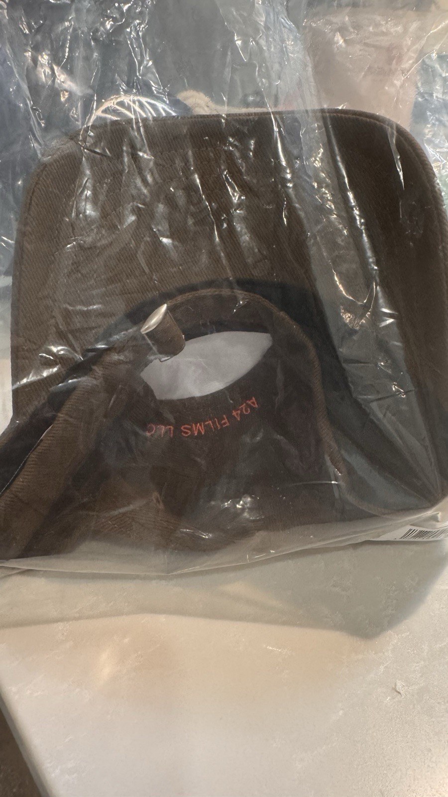 A24 Spring Logo Hat brown with Orange Embroidery
