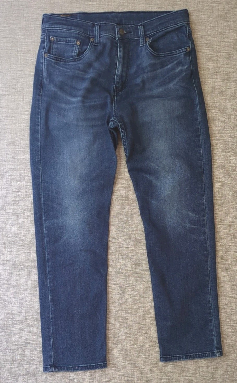 RARE Blank Red Tab Levis 502 Regular Taper Jeans Mens 32×28 R Dark Wash 2021