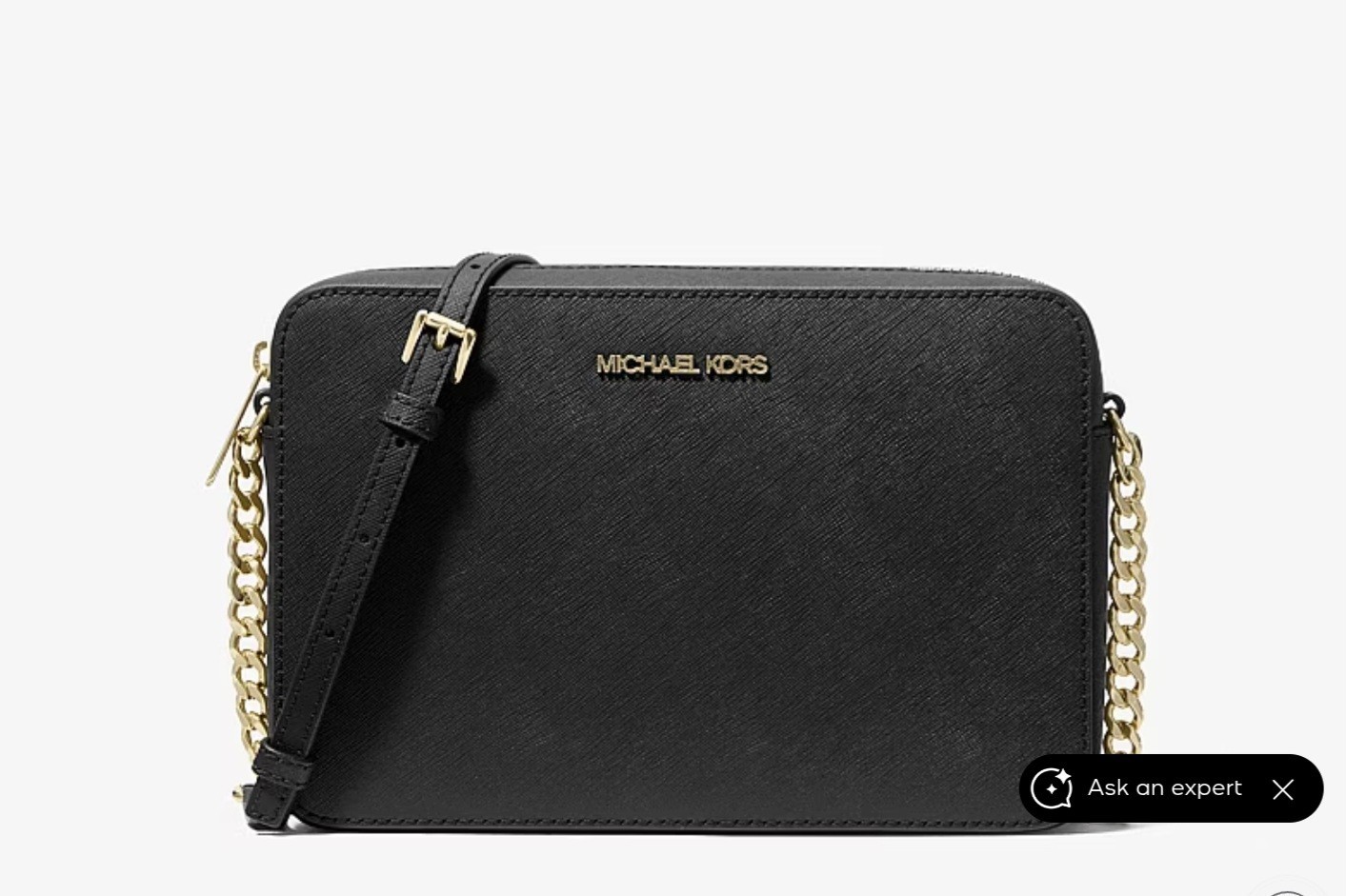 Michael Kors Saffiano Leather Crossbody Bag Large Black Jet Set