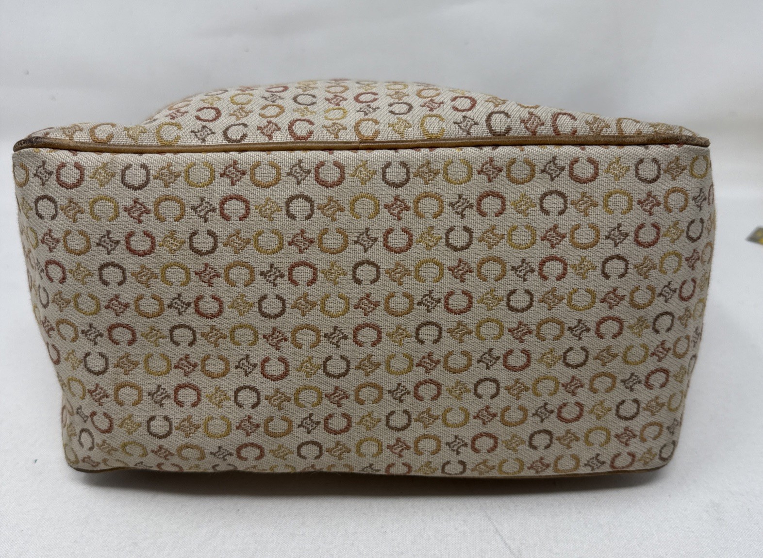 CELINE Vintage C Macadam Canvas Beige x Brown Women’s Authentic