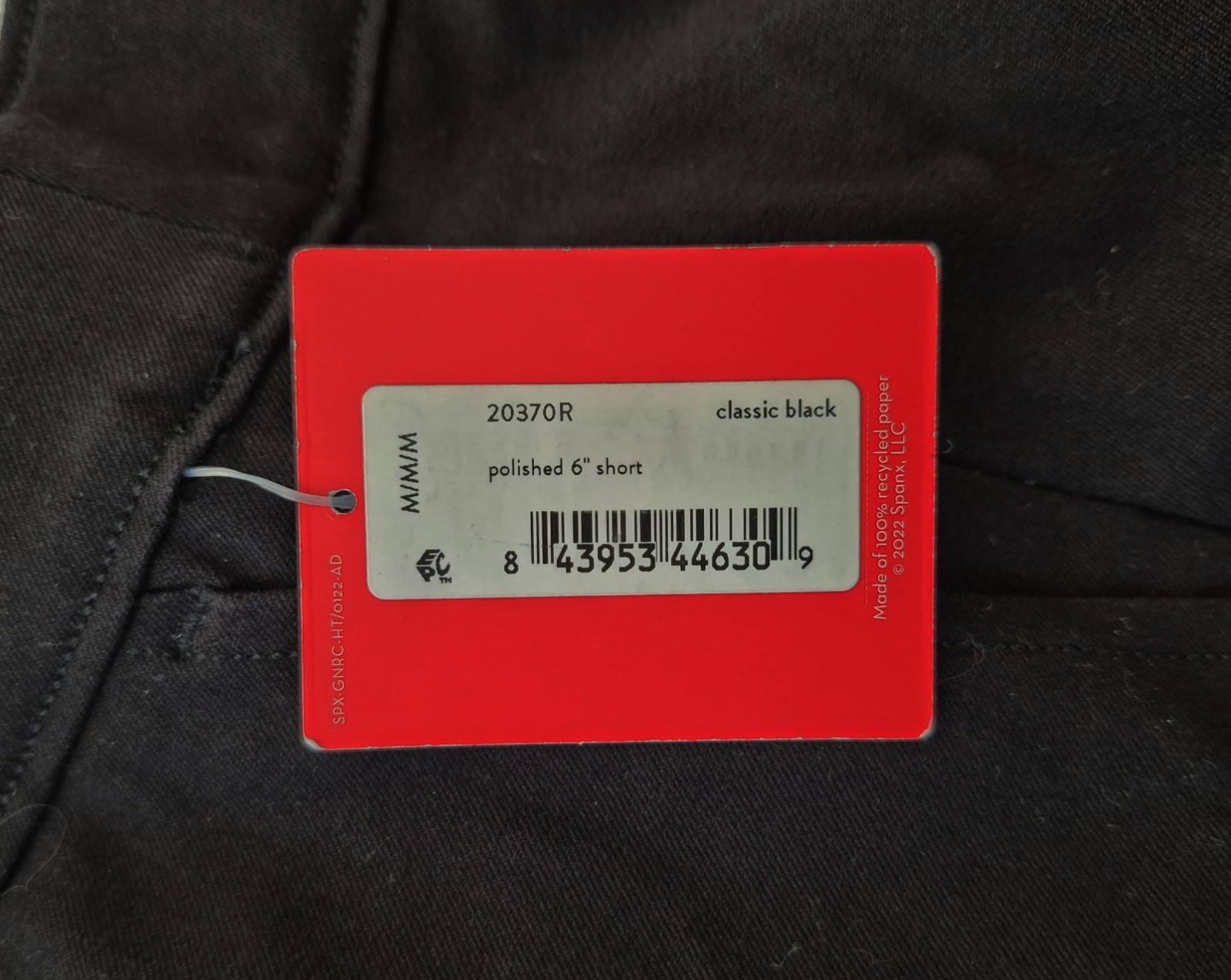 Spanx Women’s M Polished 6″ Black Shorts Cotton Blend