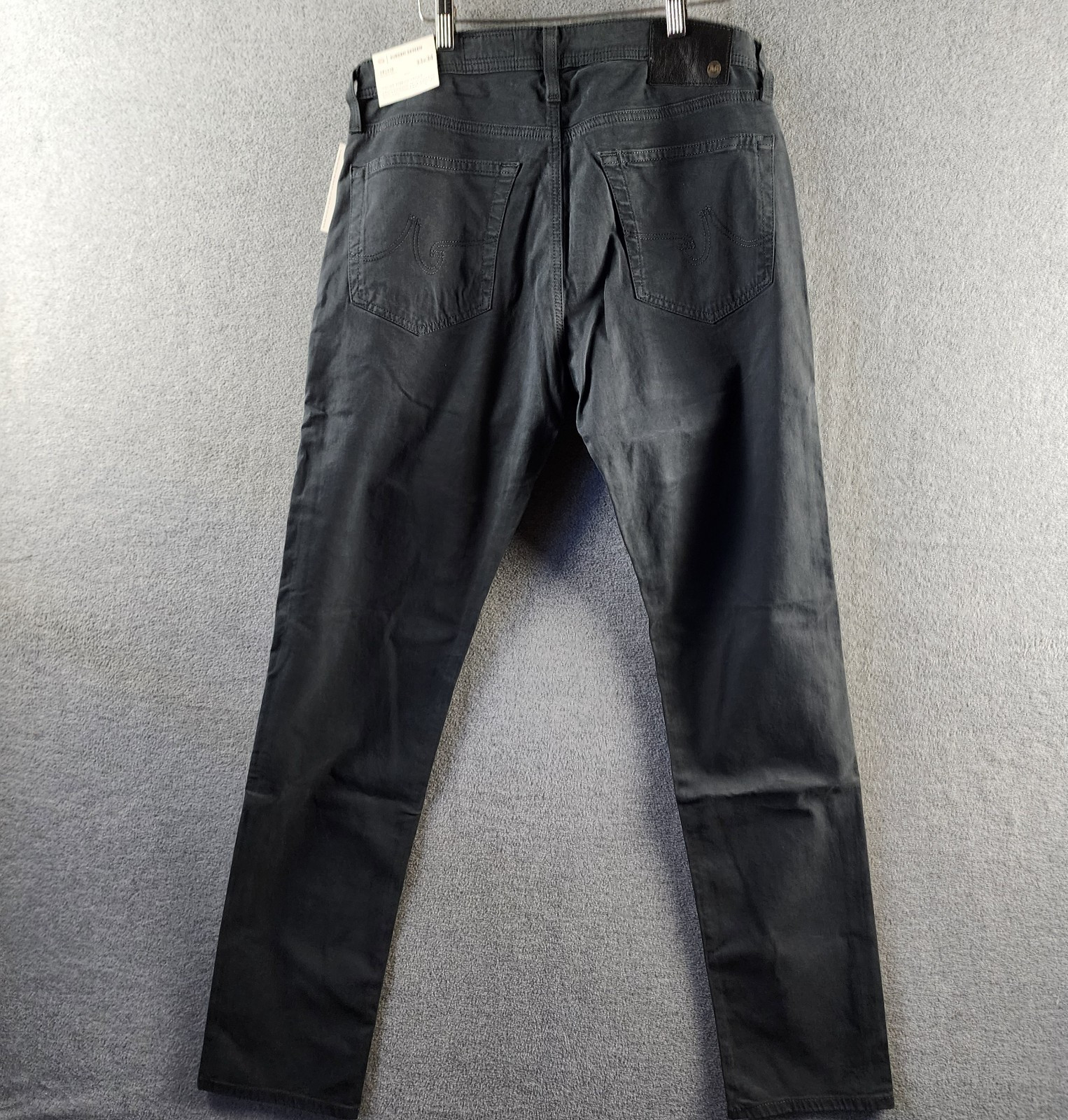 AG Tellis 34 Modern Slim Fit Twill Pants Men’s 33×34 Melange Smoke Button Zip