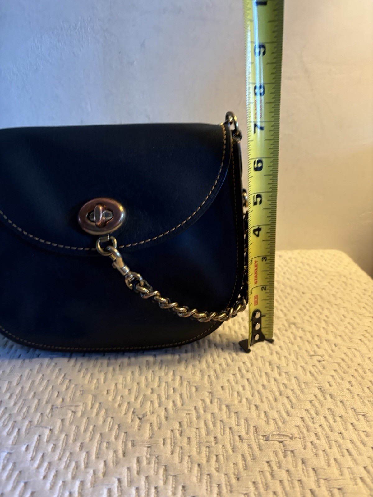 Coach 1941 Iconic Turn Lock Saddle Crossbody Chain & Leather Braided Strap 59241