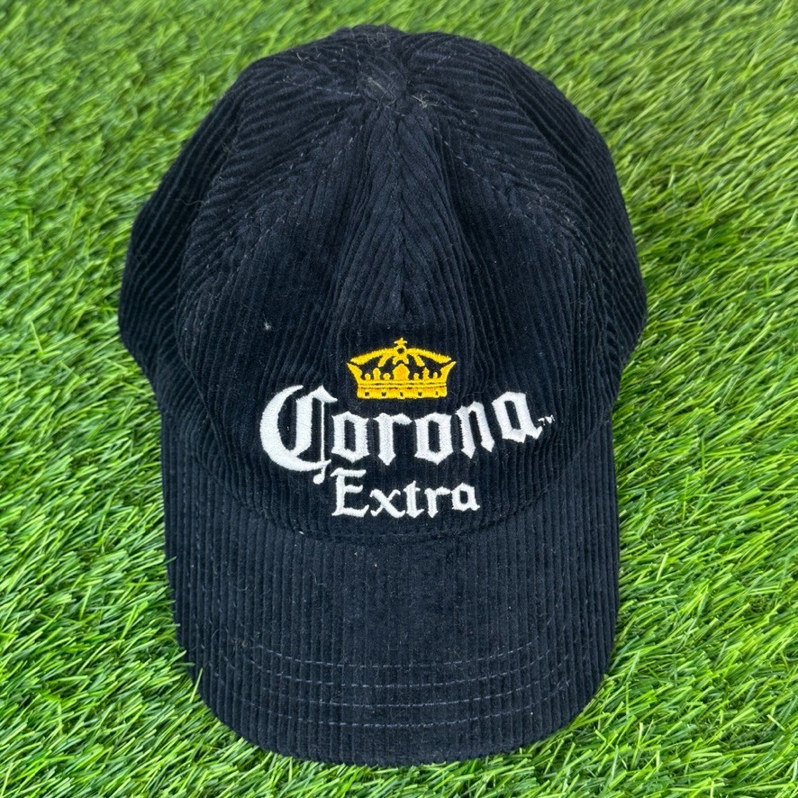 Corona Extra Hat Cap Snap Back Navy Corduroy Logo Adjustable Advertising Mens