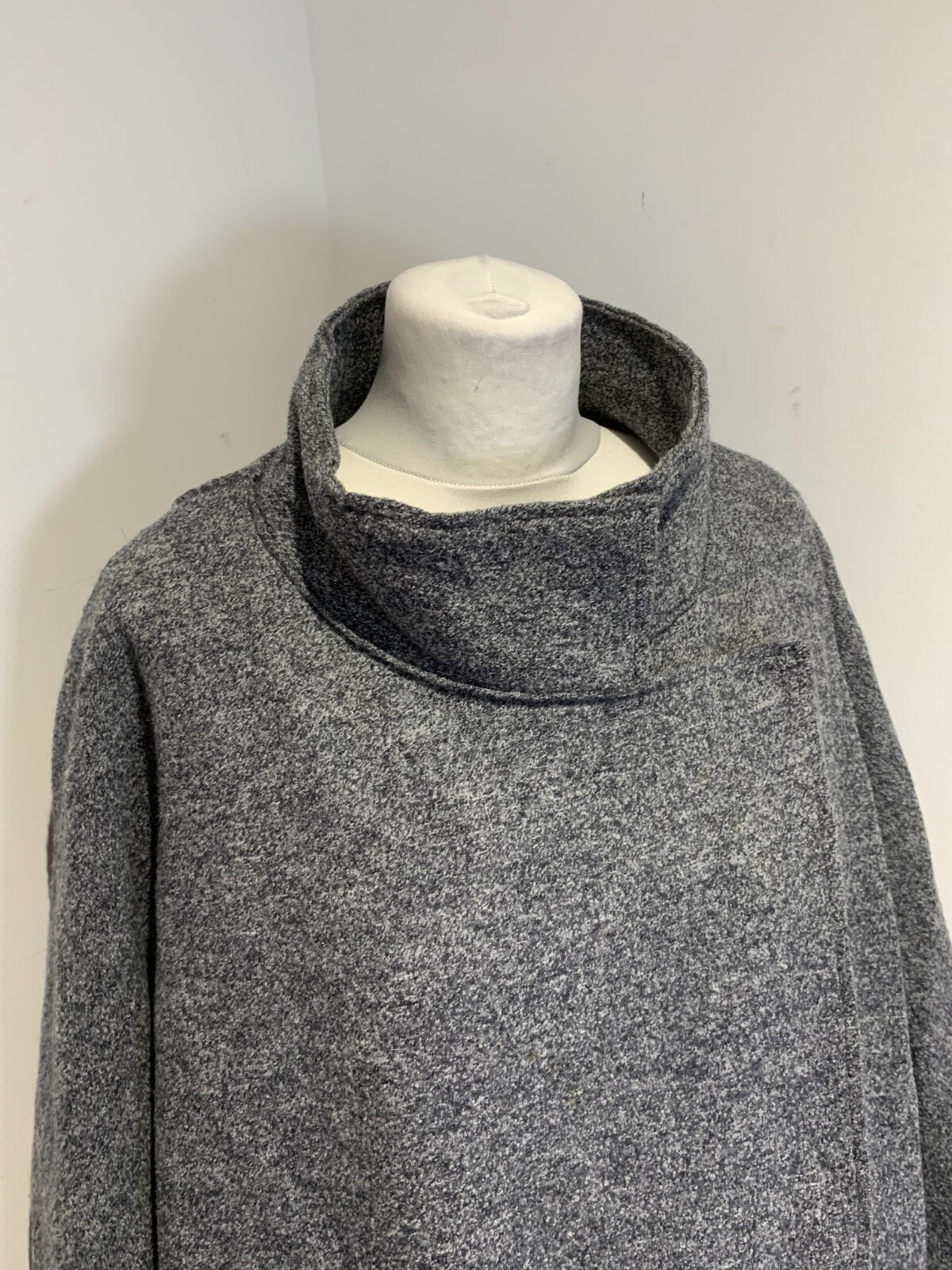 OSKA Over Sized Coat Size 1 UK 10 12 14 VGC Boiled Virgin Wool lined lagenlook