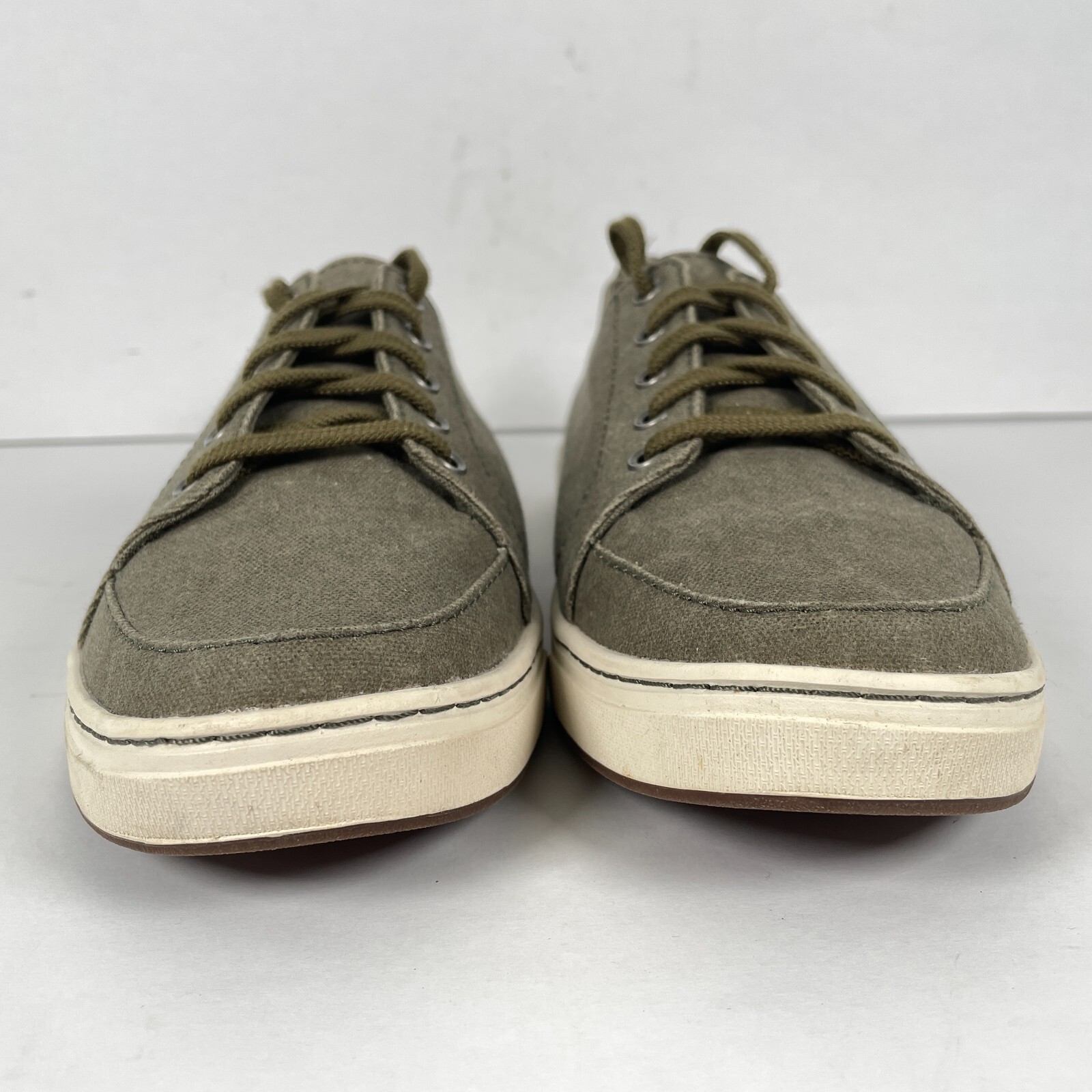 LL Bean Campside Loafers Womens Size 9.5 M Olive Green Canvas Casual Shoes