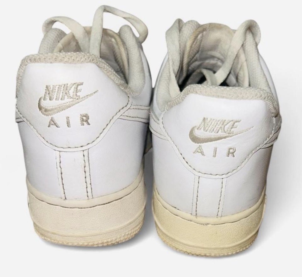 Nike Air Force 1 Low Top White Solid Lace Up Athletic Sneakers size 8