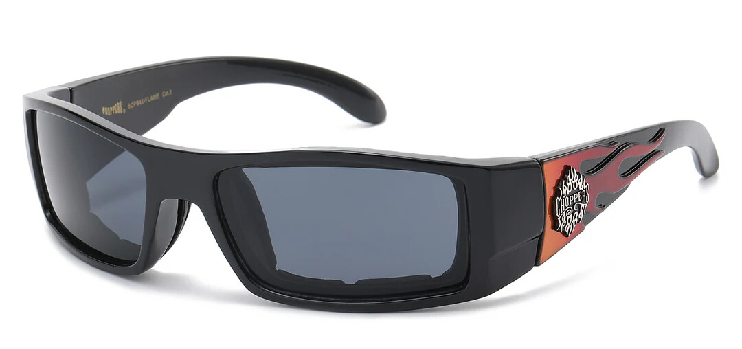 Biker Choppers Men Women Padded Foam Wind Resitant Motorcycle Riding Sunglasses
