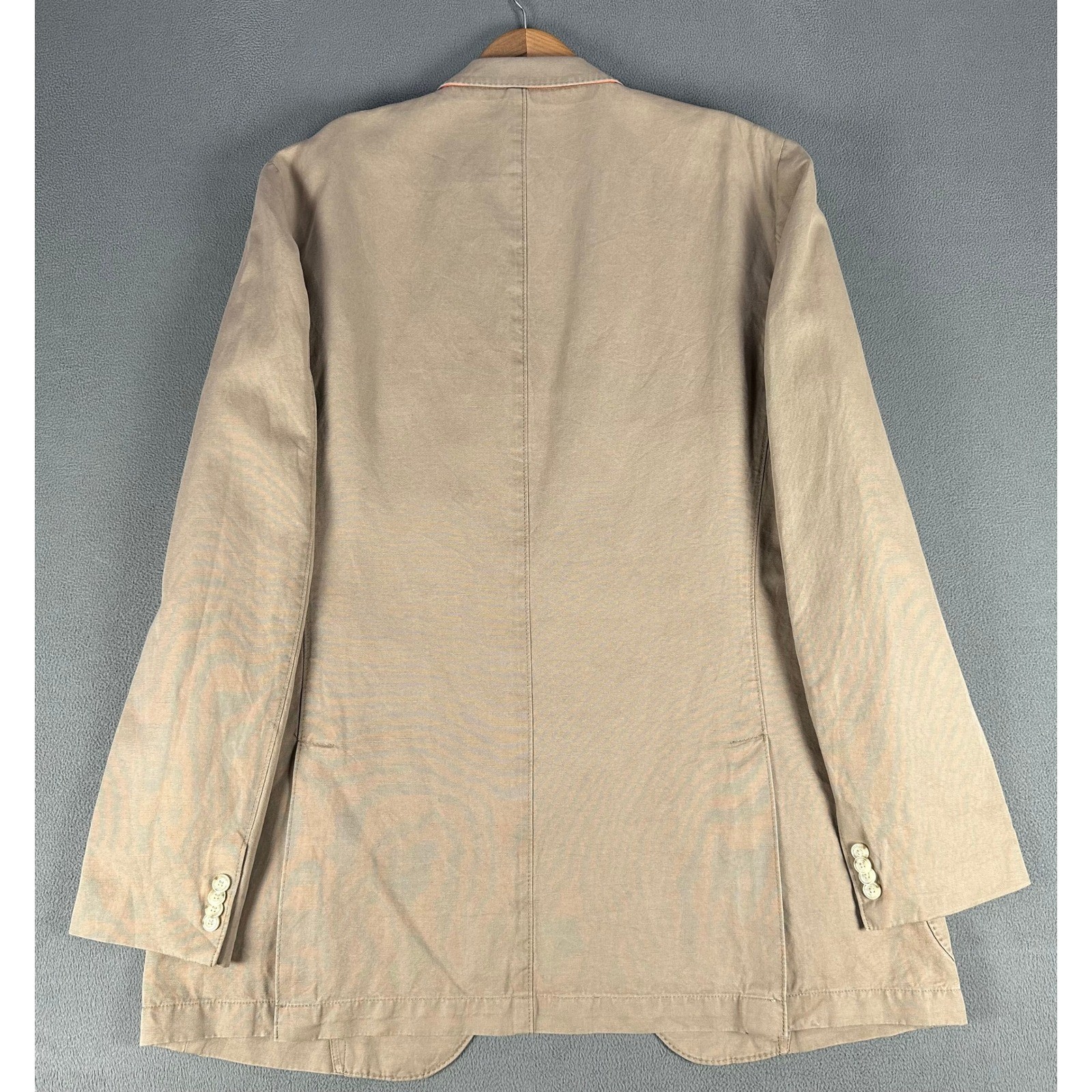 Kroon Blazer Jacket 46 XL Beige Cotton Linen Unstructured Quiet Luxury Bono 2