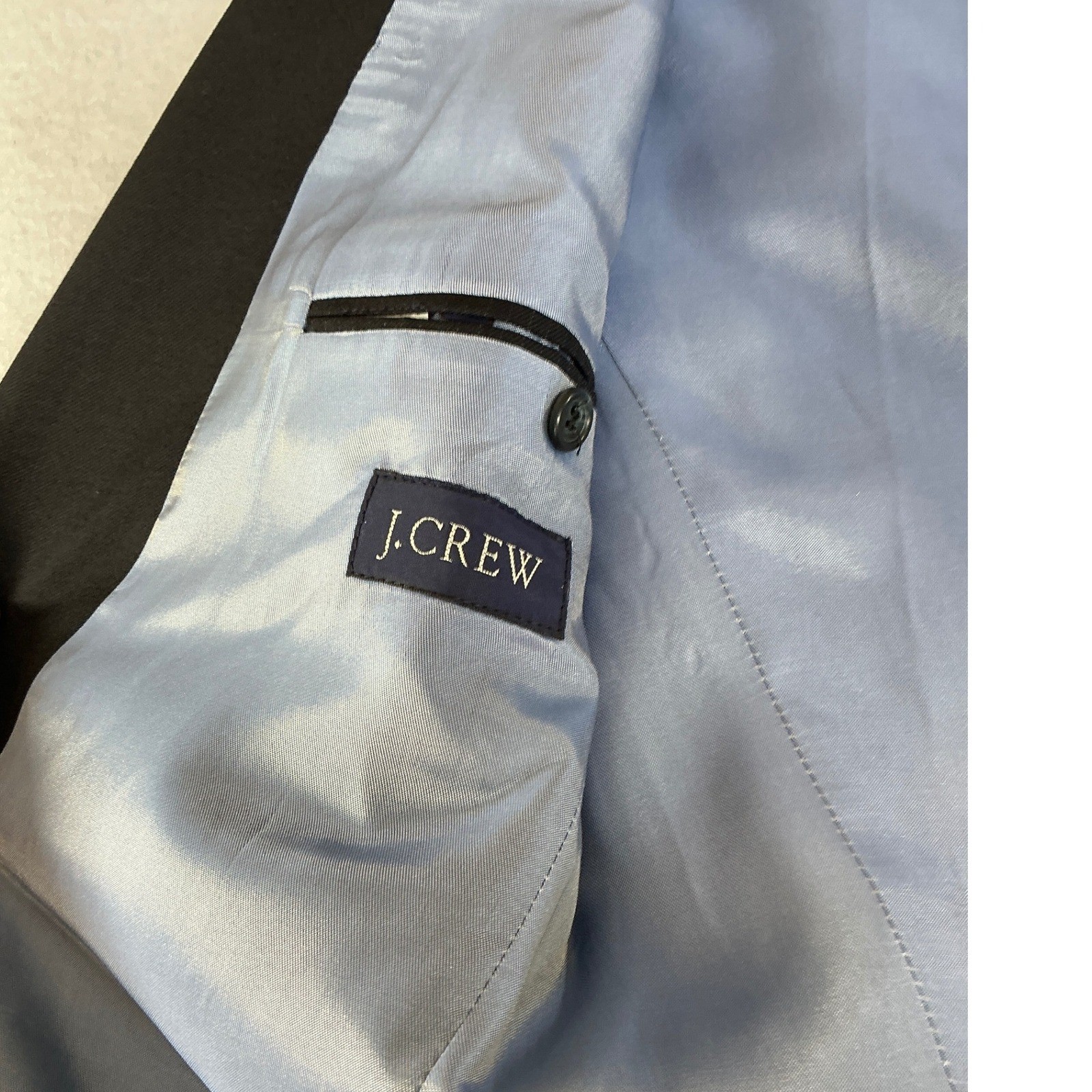 J.Crew Blazer Suit Jacket Mens 40R Navy 100% Wool Two Button Made in Hungary