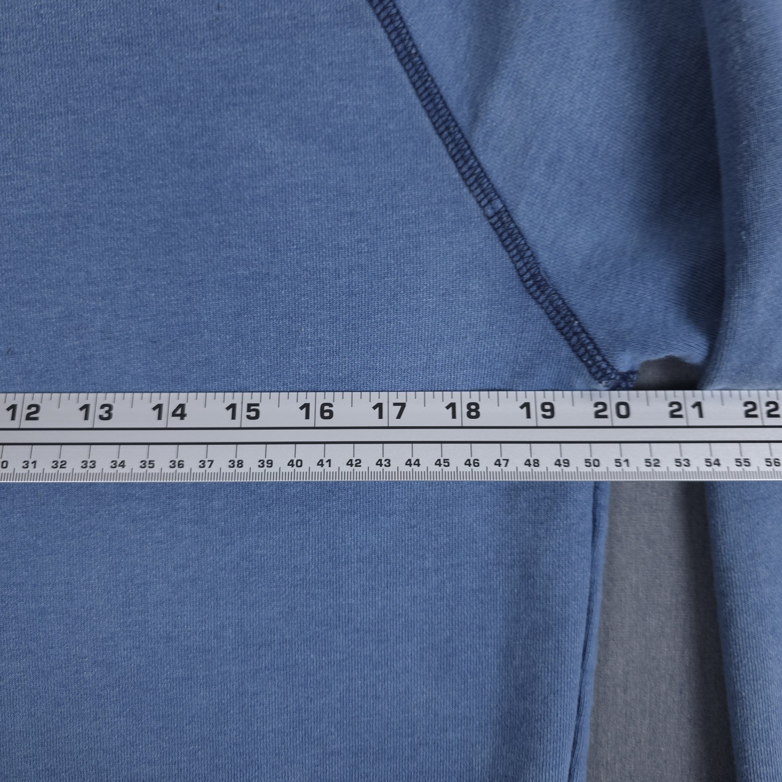 Gustin Indigo Contrast Stitch Crewneck Sweatshirt Mens Medium Faded Distressed