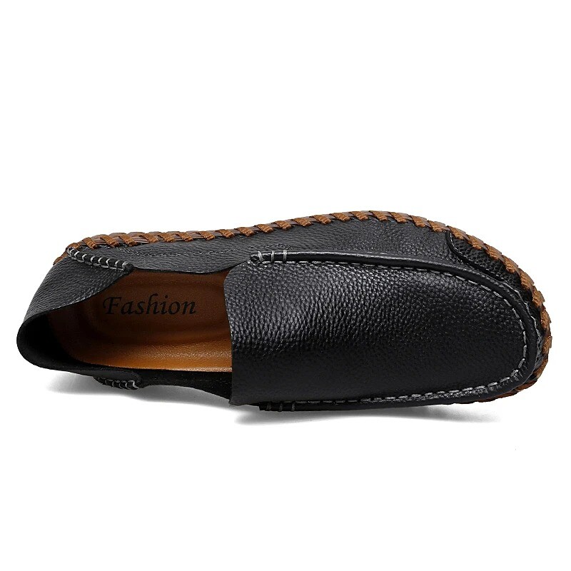Handmade Men’s Casual Shoes Leather Loafers Moccasins Breathable Driving Shoes