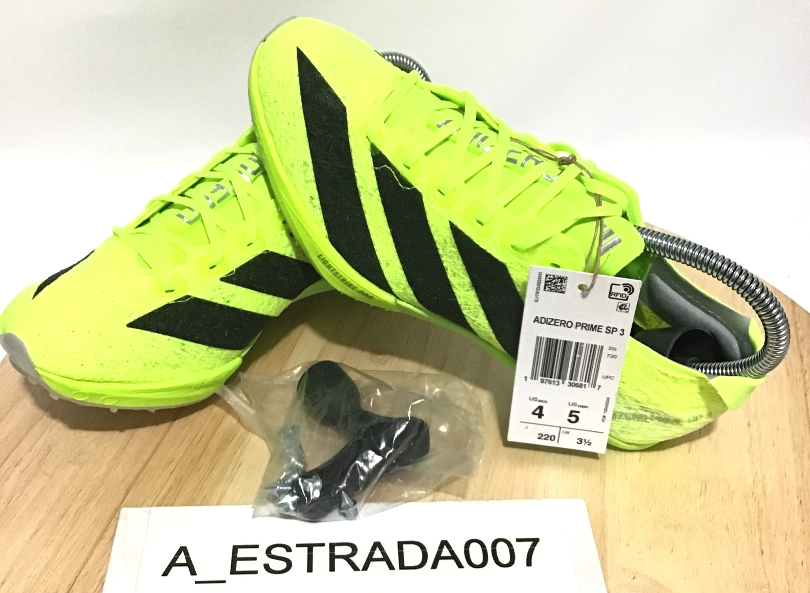 Adidas Adizero Prime SP 3 Volt Lucid Lemon Track Spikes 4 Men/5 Women – IH5800