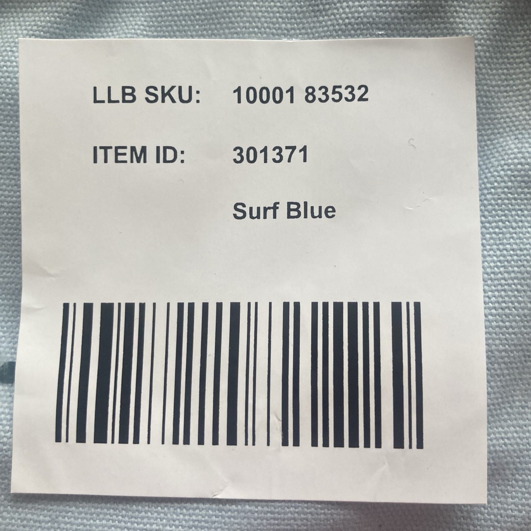 L.L.Bean Grocery Tote Surf Blue Discontinued Cotton 37x45x17cm Used