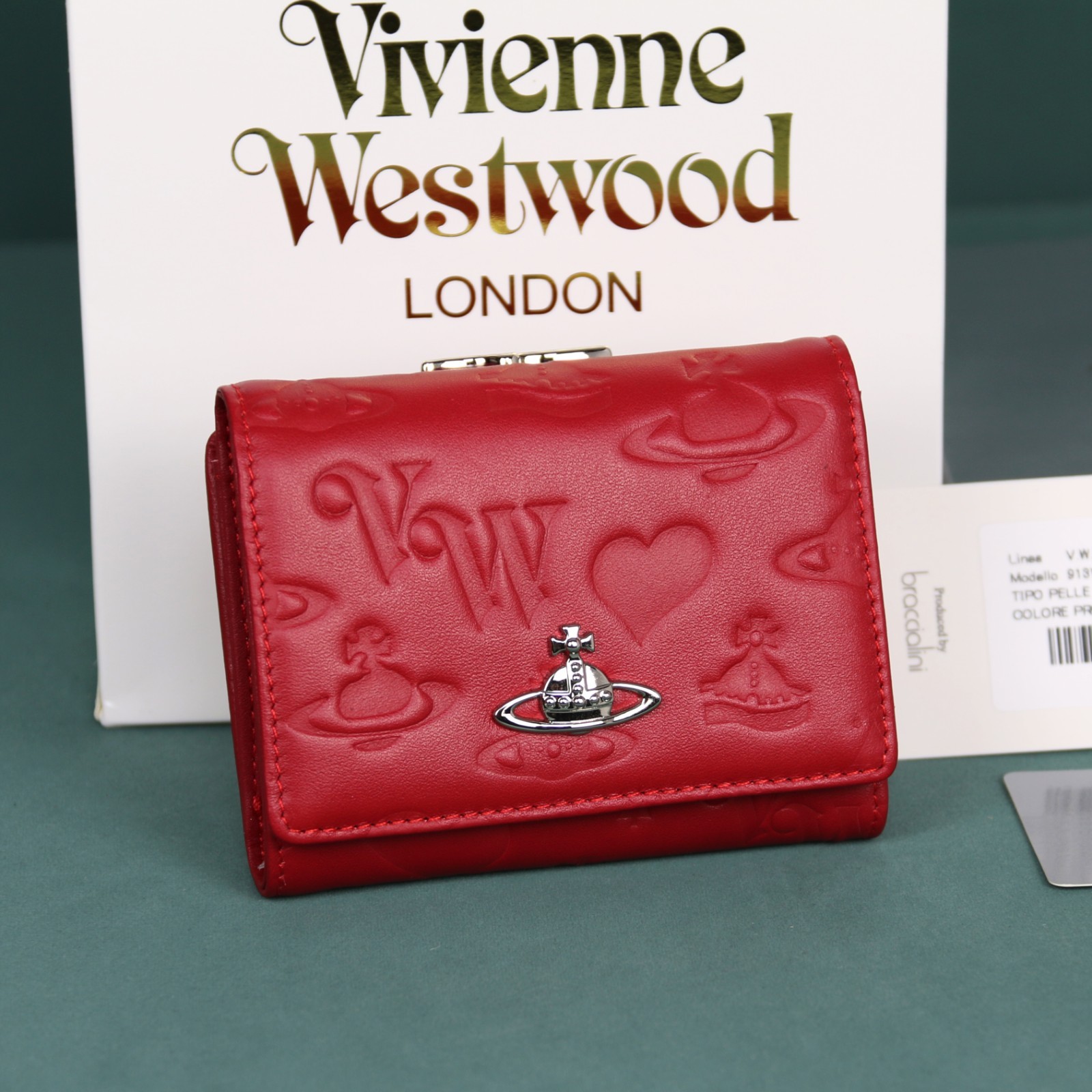 Westwood Gamaguchi Trifold Wallet red 11cm × 9cm × 3.5cm